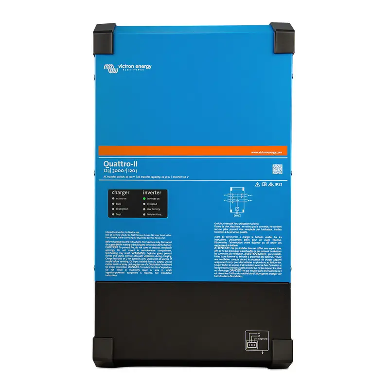 Victron Quattro-Ii Inverter/Charger – 12V, 3000Va, Dual 120V Output [Qua122305130] 1