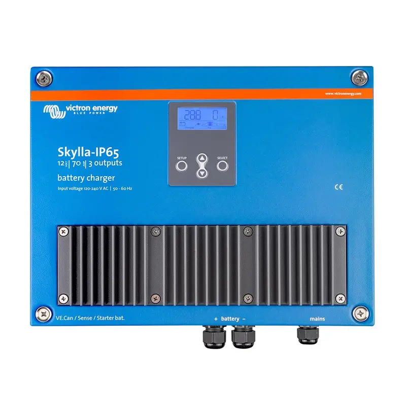 Victron Skylla-Ip65 12V Battery Charger – 70A, Triple-Bank, 120–240V Ac Input (Sky012070100) 1