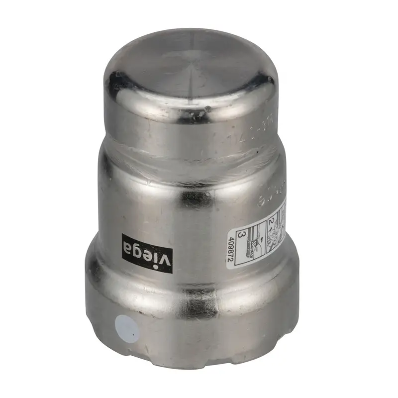 Viega Megapress 1/2" Stainless Steel Cap – 316 Ss With Fkm Gasket, Model 91815 1