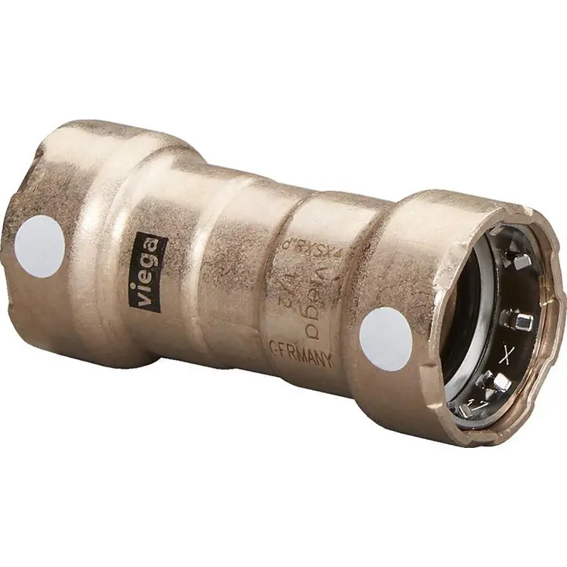 Viega Megapress 1" Copper-Nickel Coupling With Stop Feature – Double Press & Smart Connect 1