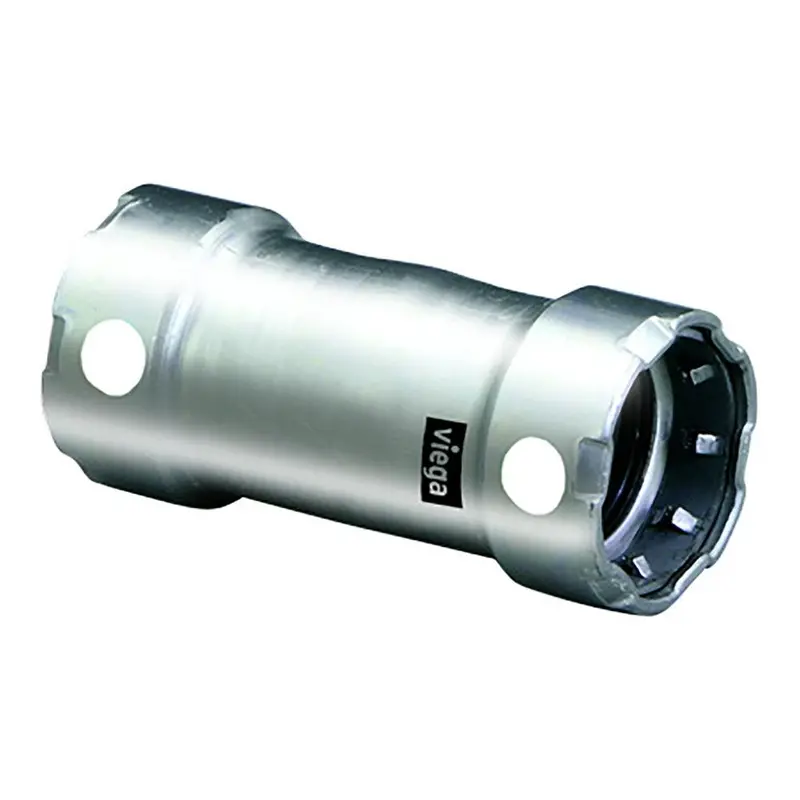 Viega Megapress 2" Stainless Steel 304 Coupling (No Stop) – Double Press Fitting With Smart Connect 1