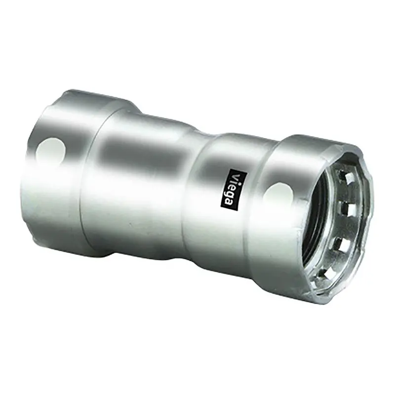 Viega Megapress 3/4" Stainless Steel 304 Coupling (With Stop) – Double Press Fitting With Smart Connect 1