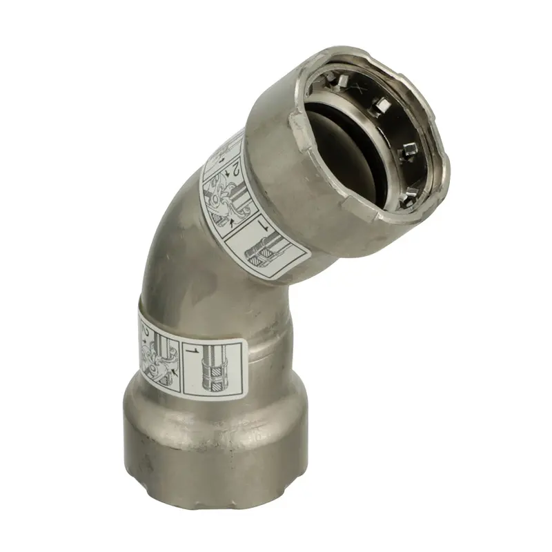 Viega Megapress 316 Fkm 2" Standard Elbow, 45°, Low-Torque Installation Fitting [91780] 1