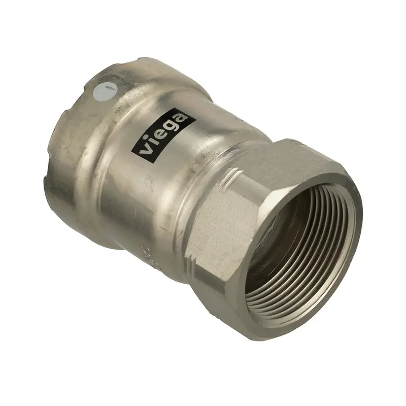Viega Megapress 316 Stainless Steel Fkm-Fpt Adapter, 1-1/4" Female Pipe Thread 1