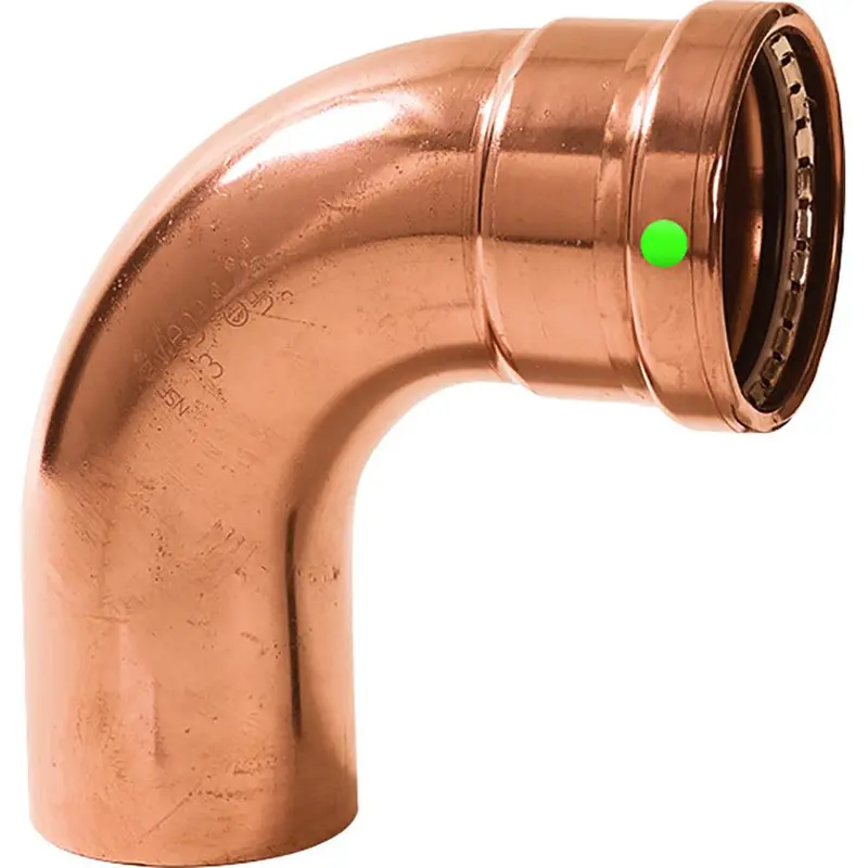 Viega Propress 2-1/2" 90° Copper Elbow – Street/Press Fit With Smart Connect (Model 20638) 1