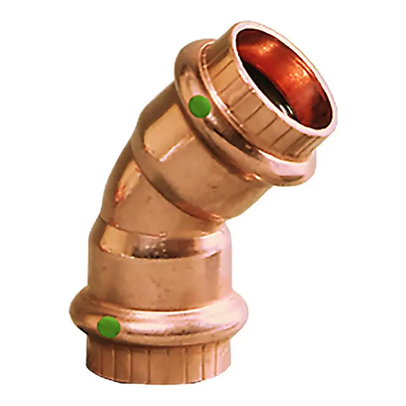 Viega Propress 3/4" 45° Copper Elbow – Double Press Joint & Smart Connect (Model 77023) 1