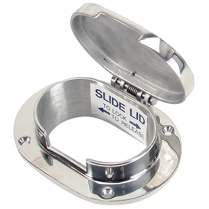 Whitecap Hinged Chain-And-Rope Deck Pipe With 3-7/8-Inch X 2-1/2-Inch Opening [6008Hc] 1