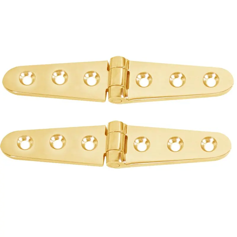 Whitecap Polished Brass Strap Hinge - 6 X 1.125 Inches (Pair) - S-0605Bc 1